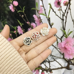 Pin Cài Áo HimHip Hoa Hồng Viền Đá Nữ Tính HKCC Đính Phale 2cm