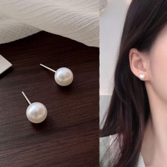 [Thiết kế] Set Trang Sức HimHip Vòng Cổ Tinh Thể Ngọc Trai Cao Cấp 40cm & Khuyên Tai Nụ Tinh Thể Ngọc Trai Cao 8ly