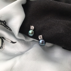 Set Trang Sức HimHip Vòng Cổ Mặt Tinh Thể Ngọc Trai & Khuyên Tai Nụ Trai Nước Ngọt Kèm Túi Hộp Thiệp - 106