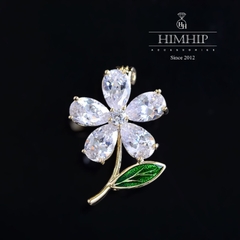Trâm, Ghim Cài Áo Nhỏ HimHip Hoa 5 Cánh Đáng Yêu HKCC Đính Phale 1,7*2,5cm