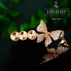 Kẹp Mái HimHip Đính Đá  Phale Hình Bướm Sang Trọng 0.7x4.7cm