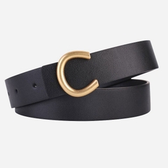 Dây Lưng HimHip Da Thật Mặt Chữ C Sang Trọng 2.8x102cm