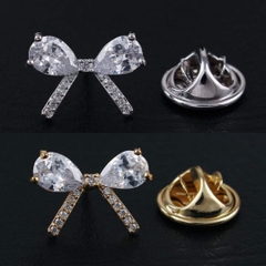 Pin Cài Áo HimHip Nơ Mini Sang Trọng HKCC Đính Phale 1x1.6cm