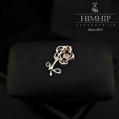 Trâm, Ghim Cài Áo Nhỏ HimHip Hoa Hồng Đáng Yêu HKCC Đính Phale 2*3cm