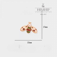 Pin Cài Áo HimHip Con Ong Hoạ Tiết Trái Tim Đáng Yêu HKCC Mix Trai 1,5*2,2cm