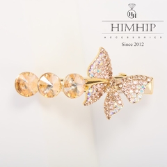 Kẹp Mái HimHip Đính Đá  Phale Hình Bướm Sang Trọng 0.7x4.7cm