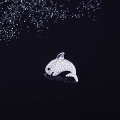 Pin Cài Áo HimHip Nam Nữ Cá Heo Đáng Yêu HKCC Đính Phale 2 cm