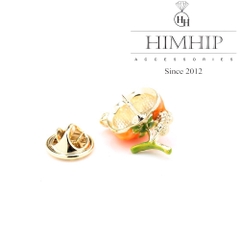 Pin Cài Áo HimHip Quả Bí Ngô Dễ Thương HKCC Phủ Bóng 1*2cm