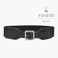 Dây Lưng HimHip Da Thật Khoá Vuông Mix Chun Co Giãn 4x75.5cm