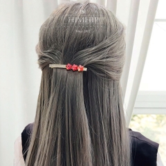 Set Quà HimHip Khăn Lụa Vuông 70x70cm & Khuyên Tai, Kẹp Tóc Kèm Túi Hộp Thiệp - 568