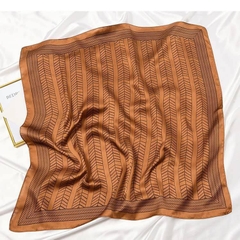 Set quà tặng khăn lụa vuông khổ 70 kèm cài khăn (không kèm cài áo) - 120