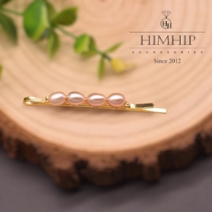 Kẹp Mái HimHip Mix Ngọc Trai Thật Sang Trọng 0.2x5.5cm Phụ Kiện Áo Dài