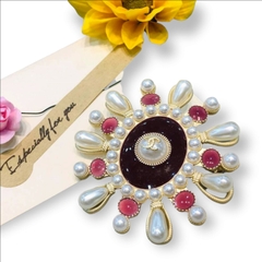 Trâm, Ghim Cài Áo HimHip Chữ X Nhỏ Mặt Tròn Thanh Lịch HKCC Mix Trai 6cm