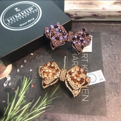 Kẹp Bấm HimHip Đính Đá Nhiều Màu Hình Nơ Thanh Lịch 9cm