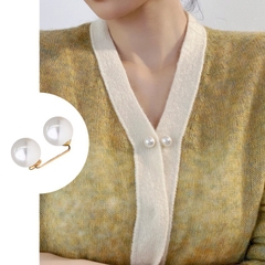 Trâm, Ghim Cài Xiên HimHip 2 Viên Hạt Giả Trai Đơn Giản HKCC 2cm