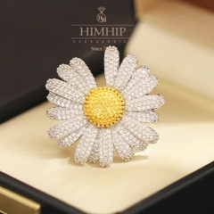 Set Quà HimHip Khăn Lụa Vuông 70x70cm & Cài Khăn, Cài Áo, Khuyên Tai Kèm Túi Hộp Thiệp - 603