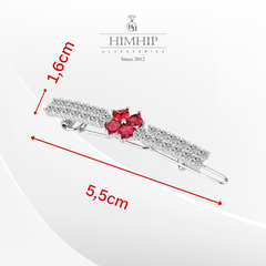 Kẹp Mái HimHip HKCC Hoa Anh Đào Tuyết Trắng 5.5x1.6cm