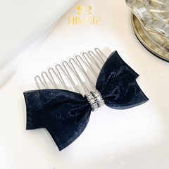 Xước Tóc HimHip HKCC Nơ Voan Thắt Hàng Phale 10 Răng 9,2x6,4cm