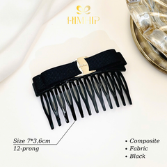 Xước nơ mặt KL đen thanh lịch 7x3,6cm