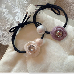 Dây Buộc Tóc Tag HimHip Hoa Hồng Nụ Phale 2.3cm Phối Giả Trai 1.7cm