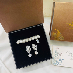 Set Quà 8/3 HimHip Khuyên Tai & Kẹp Bấm Kèm Túi Hộp Thiệp - 276