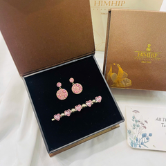 Set Quà Valentine 8/3 HimHip Khuyên Tai & Kẹp Mái Kèm Túi Hộp Thiệp - 269