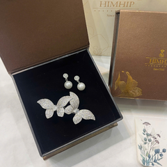 Set Quà 8/3 HimHip Khuyên Tai & Kẹp Bấm Kèm Túi Hộp Thiệp - 275