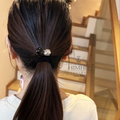 Dây Buộc Tóc HimHip Hạt Giả Trai Đen Phối Đá Phale Sang Trọng