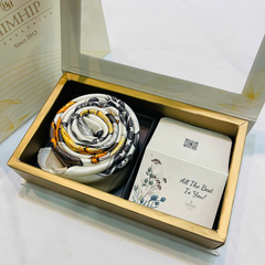 Set Quà HimHip Khăn Lụa Cao Cấp 85*85cm Kèm Túi Hộp Thiệp - 1111