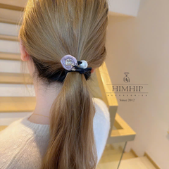 Dây Buộc Tóc Tag HimHip Hoa Hồng Nụ Phale 2.3cm Phối Giả Trai 1.7cm