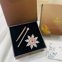 Set Quà Valentine 8/3 HimHip Kẹp Mái & Cài Áo Kèm Túi Hộp Thiệp - 103