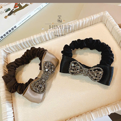 Dây Buộc Tóc Tag HimHip Nở Vải 2 Lớp Đính Nơ Phale 2.7*7.2cm Sang Trọng HPBD