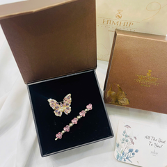 Set Quà Valentine 8/3 HimHip Kẹp Mái & Cài Áo Kèm Túi Hộp Thiệp - 102