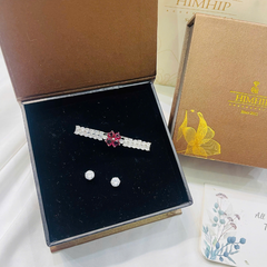 Set Quà 8/3 HimHip Khuyên Tai & Kẹp Mái Kèm Túi Hộp Thiệp - 262