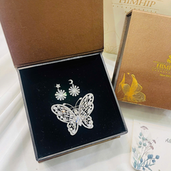 Set Quà 8/3 HimHip Khuyên Tai & Cài Áo Kèm Túi Hộp Thiệp - 264