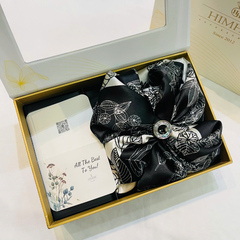 Set Quà HimHip Khăn Lụa Cao Cấp 85*85cm & Cài Khăn Kèm Túi Hộp Thiệp - 1054