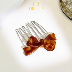 Xước Tóc HimHip Plastic Nơ Nhỏ Vắt Sổ 7 Răng 5,7x5,7cm