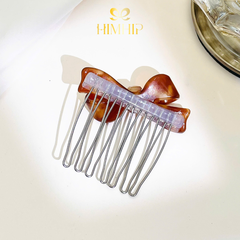Xước Tóc HimHip Plastic Nơ Nhỏ Vắt Sổ 7 Răng 5,7x5,7cm