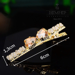 Kẹp Mỏ Vịt HimHip HKCC Nơ Đá Phale Thanh Lịch 1.3*6cm