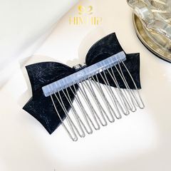 Xước Tóc HimHip HKCC Nơ Voan Thắt Hàng Phale 10 Răng 9,2x6,4cm
