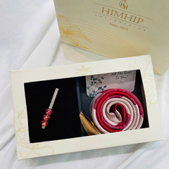 Set Quà HimHip Khăn Lụa Vuông 70x70cm & Kẹp Tóc Kèm Túi Hộp Thiệp - 30