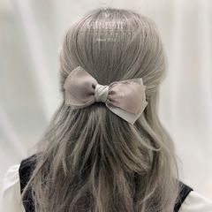 Kẹp Bối, Búi Lưới HimHip Phối Vải Voan Nơ To Thanh Lịch 7x13cm