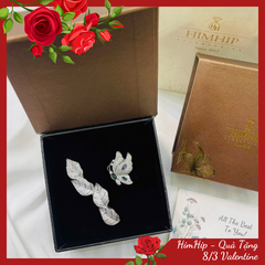 Set Quà 8/3 HimHip Kẹp Bấm & Cài Áo Kèm Túi Hộp Thiệp - 113