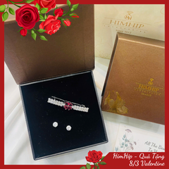 Set Quà 8/3 HimHip Khuyên Tai & Kẹp Mái Kèm Túi Hộp Thiệp - 262