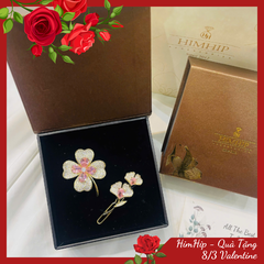 Set Quà Valentine 8/3 HimHip Kẹp Mái & Cài Áo Kèm Túi Hộp Thiệp - 107