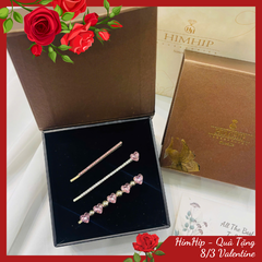 Set Quà Valentine 8/3 HimHip Kẹp Mái Kèm Túi Hộp Thiệp - 104