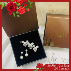 Set Quà 8/3 HimHip Khuyên Tai & Kẹp Mái Kèm Túi Hộp Thiệp - 260