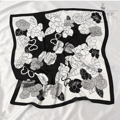 Set Quà Tặng Khăn Lụa Vuông Khổ 70 Kèm Cài Khăn - 267 (Combo đã bao gồm túi hộp thiệp)