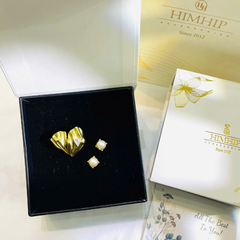 Set Quà HimHip Khuyên Tai & Cài Áo Kèm Túi Hộp Thiệp - 213