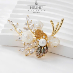 Set Quà HimHip 20/10 Khuyên Tai & Cài Áo Kèm Túi Hộp Thiệp - 215